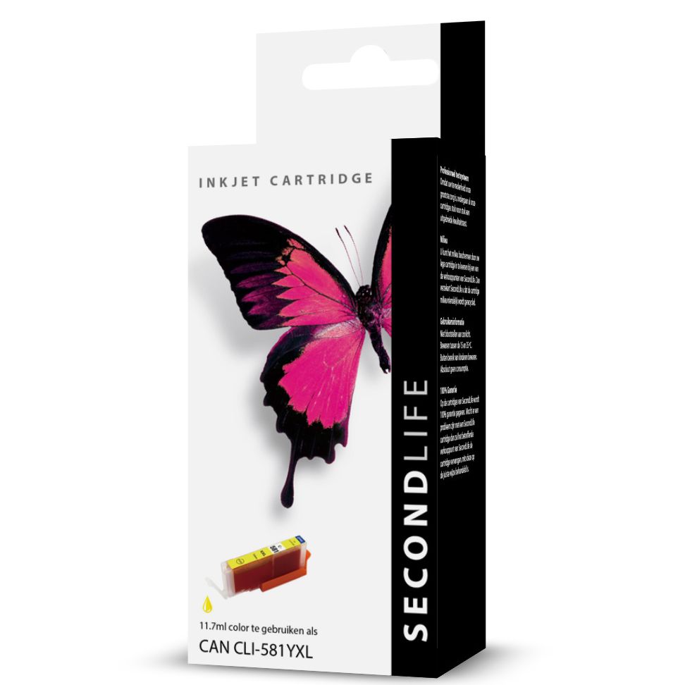 SecondLife Canon CLI 581 XL Yellow, (huismerk)
