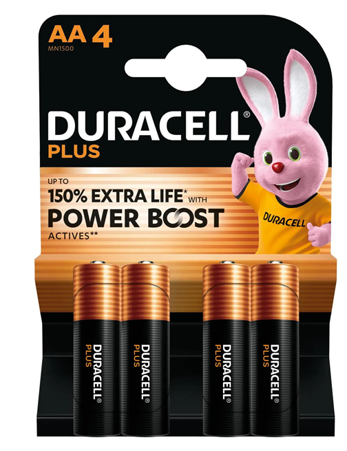 Duracell Plus Extra Life Power Boost AA blister 4-stuks