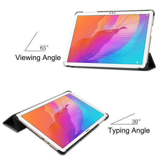 Bekijk afbeelding 4 van Huawei MatePad T 10S (10.1 Inch) Hoes - Tri-Fold Book Case - Zwart