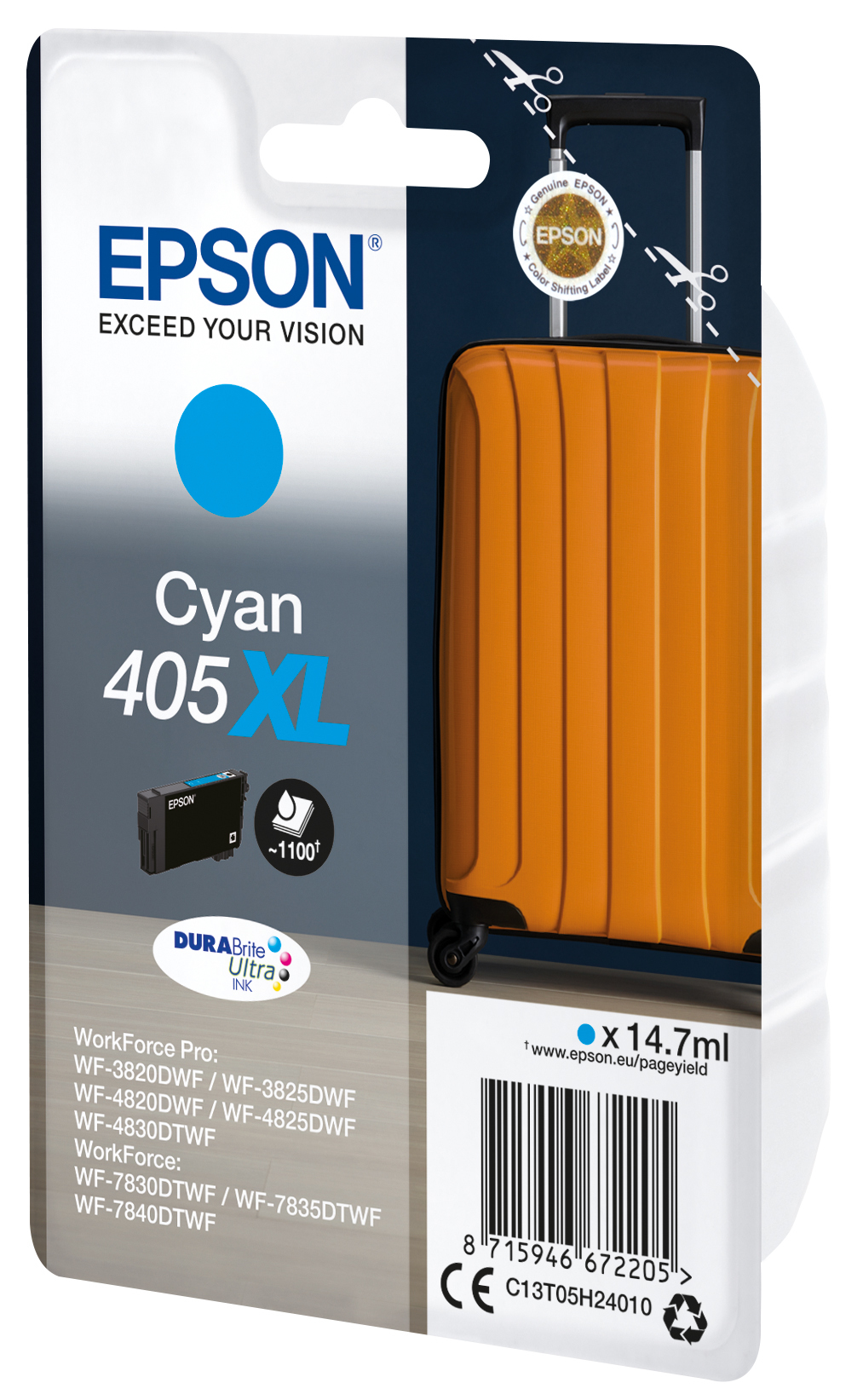 Bekijk afbeelding 2 van EPSON Singlepack Cyan 405XL DURABrite