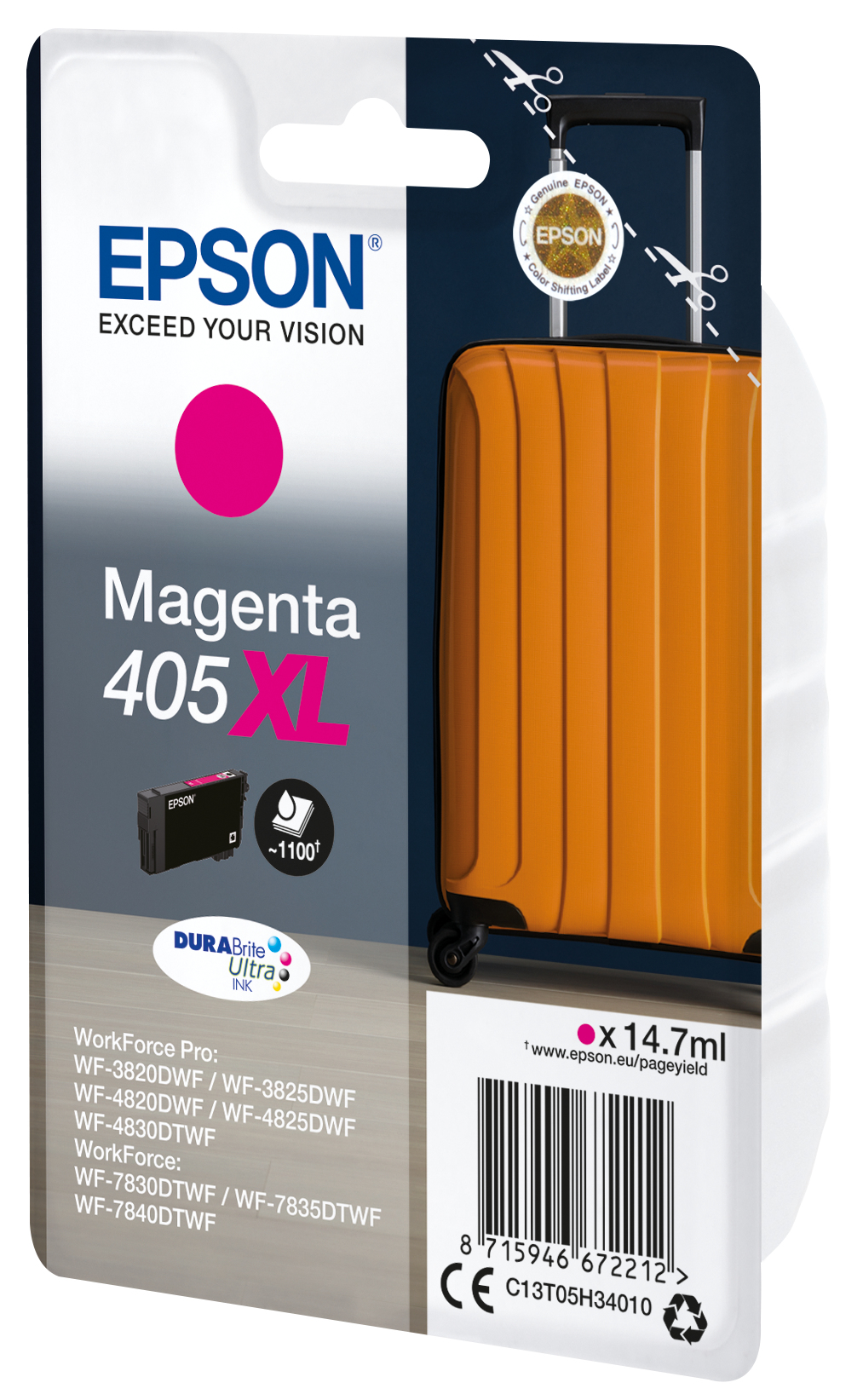 Bekijk afbeelding 2 van EPSON Singlepack Magenta 405XL DURABrite