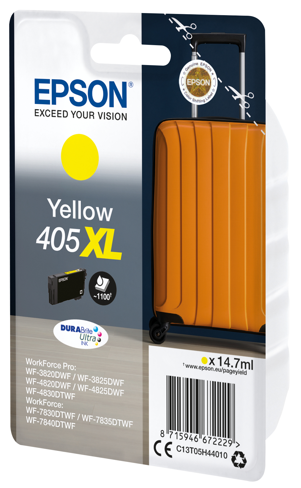 Bekijk afbeelding 2 van EPSON Singlepack Yellow 405XL DURABrite