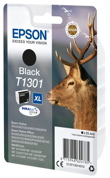 Epson T1301XL Zwart 25,4ml (Origineel)