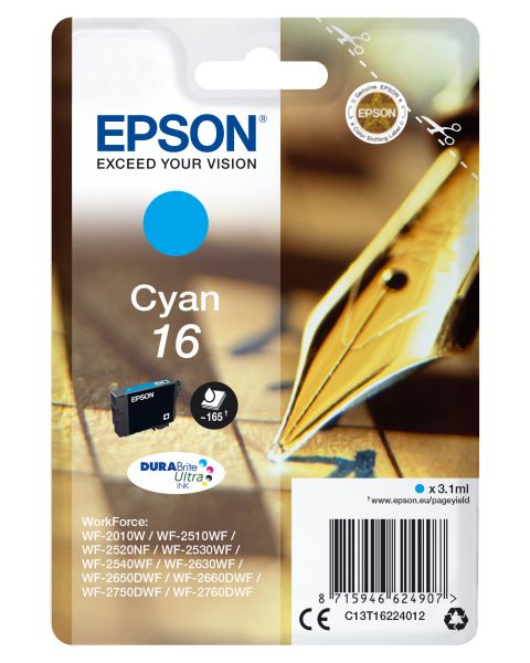 Epson T1622 Cyaan 3,1ml (Origineel)
