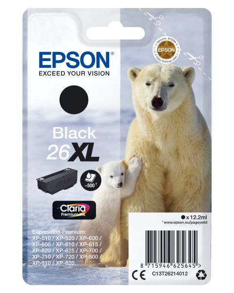 Epson T2621XL Zwart 12,2ml (Origineel)