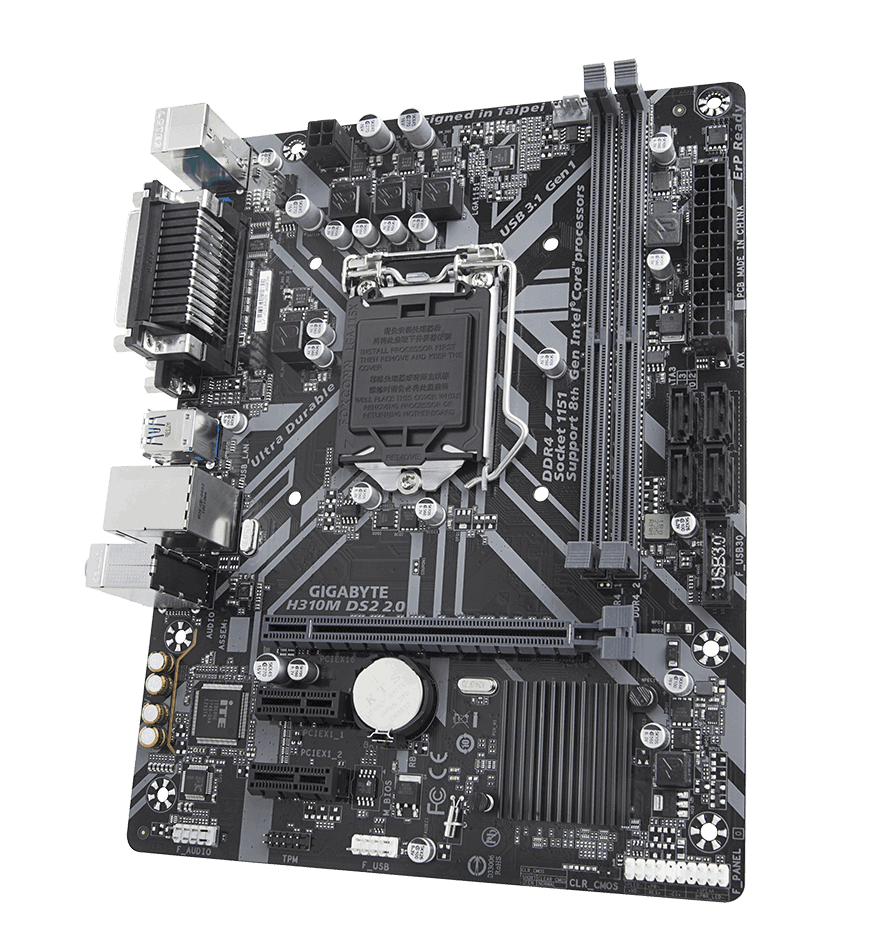 Bekijk afbeelding 5 van Gigabyte 1151 H310M DS2 2.0 DDR4 USB3 mATX