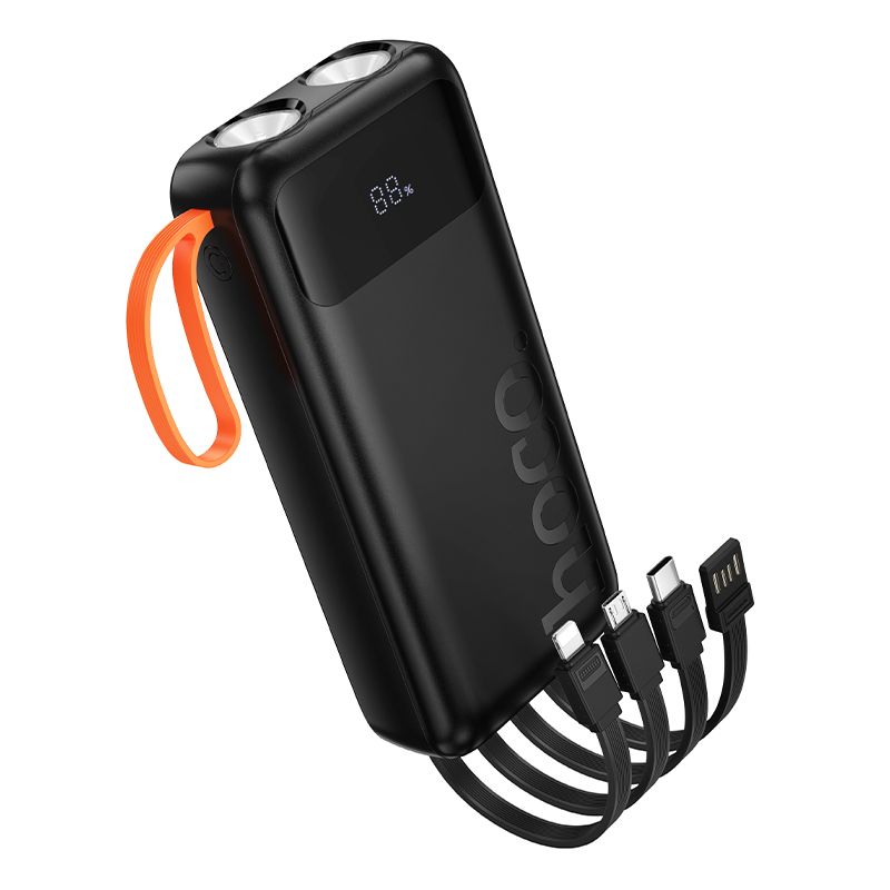 Powerbank + zaklamp en kabels